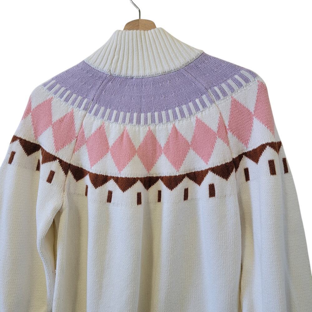 Free Assembly Cotton/Wool BlendPullover Long Sleeve Turtle Neck Sweater Size L - Picture 3 of 6